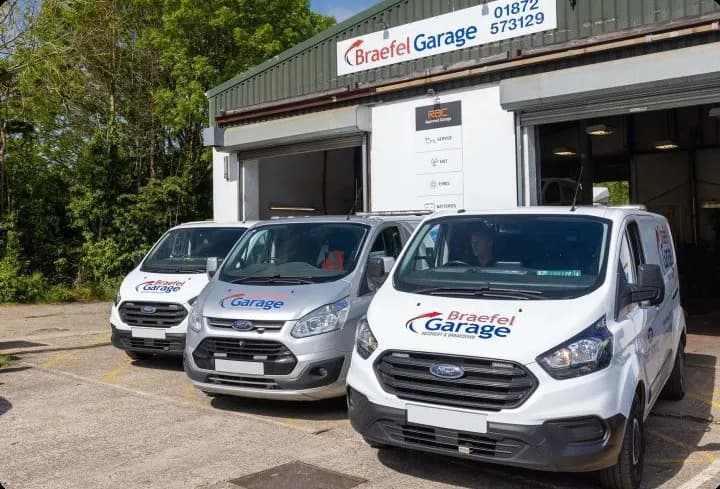 Braefel Garage exterior, Rejerrah, Cornwall